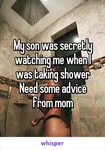 My son was secretly watching me when I was taking shower Nee